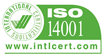 Integrated management certificate rating ISO14001.
