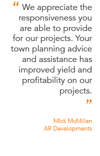 Client testimonial from Mick McMillan at AR Developments.